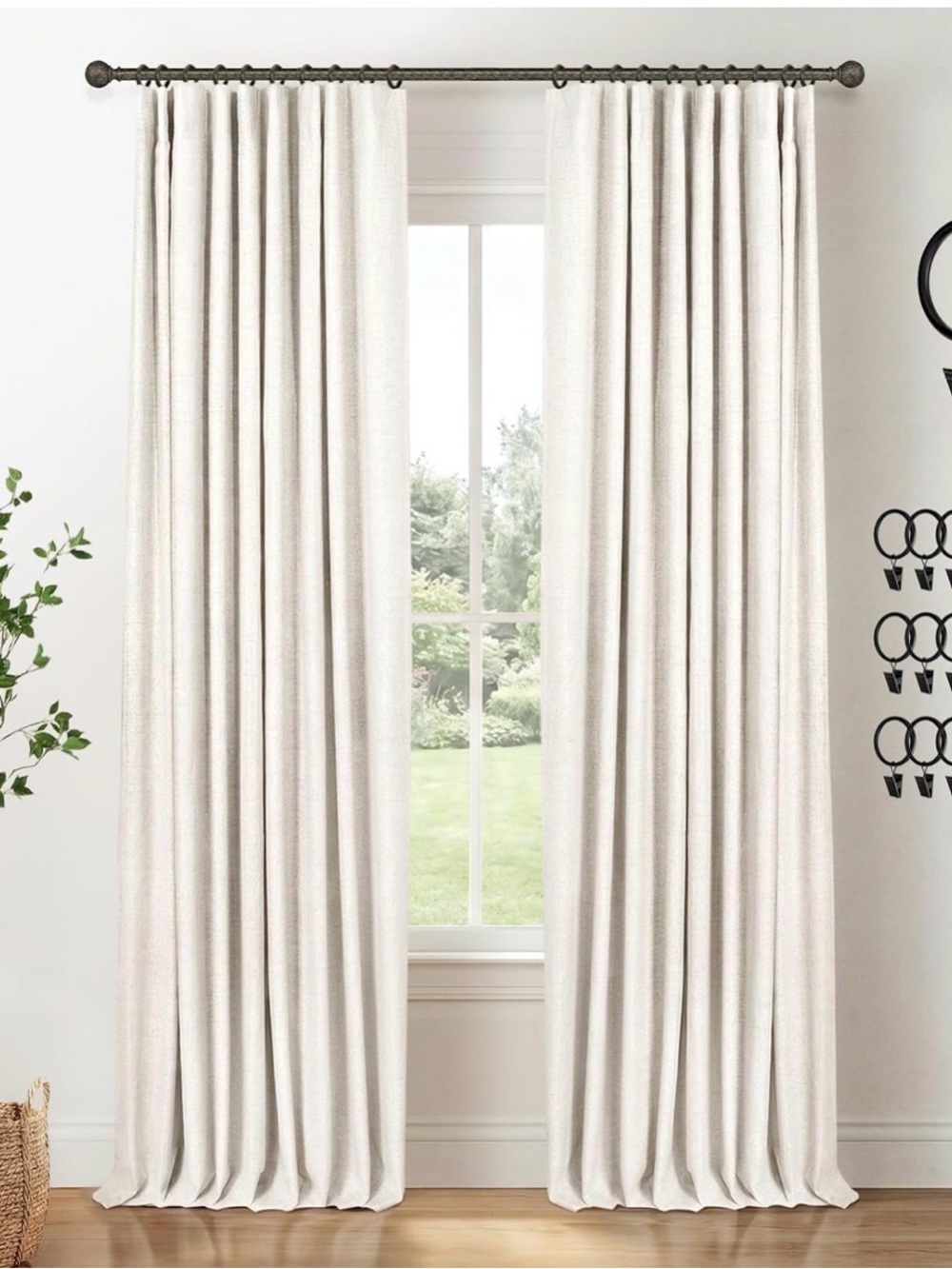 New INOVADAY 100% Blackout Curtains for Bedroom Black Out Curtains W50×L84